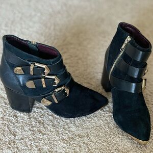 Report Signature Fairfield Suede Buckle Ankle Boot